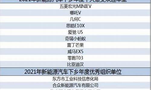 汽车下乡补贴车型目录202最新公布,汽车下乡补贴都有哪些车型